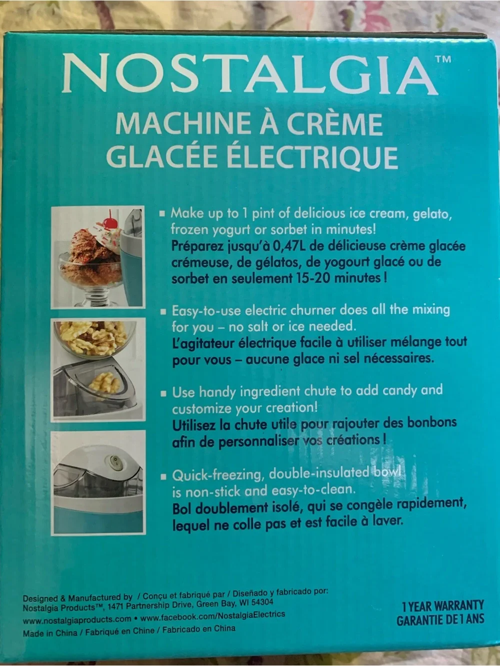 Brand new Nostalgia retro Ice cream maker
